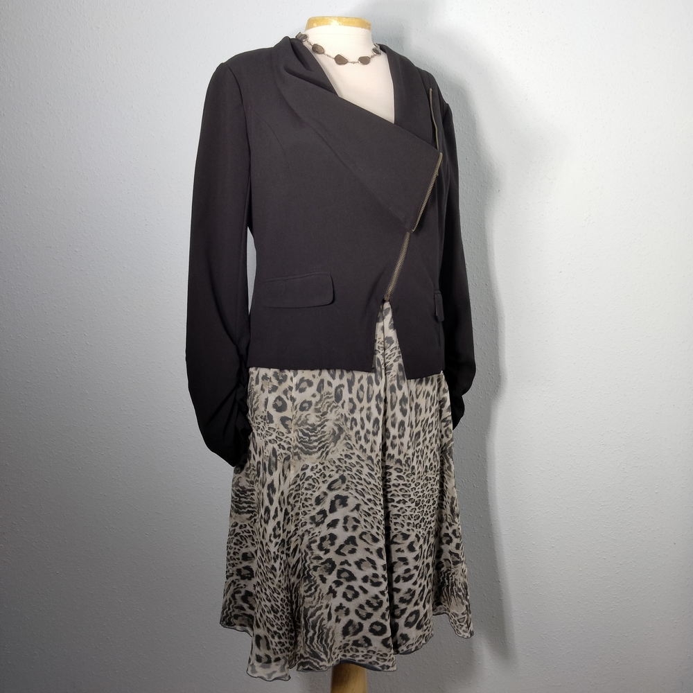 Vintage Silk Leopard Flutter Skirt From David Brooks